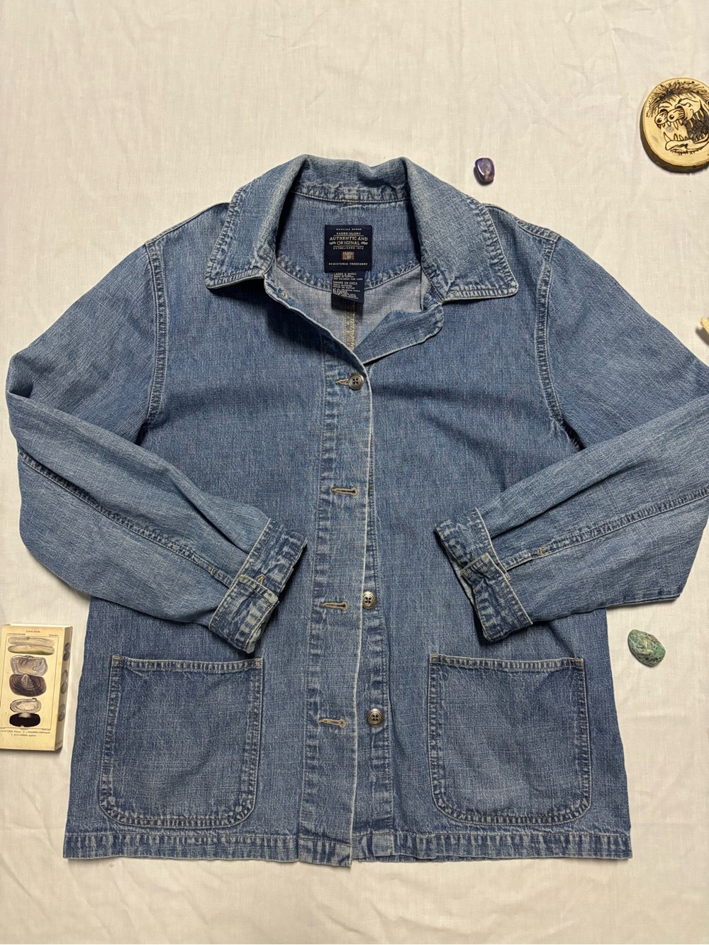 Faded Glory Vintage Light Blue Denim Jacket